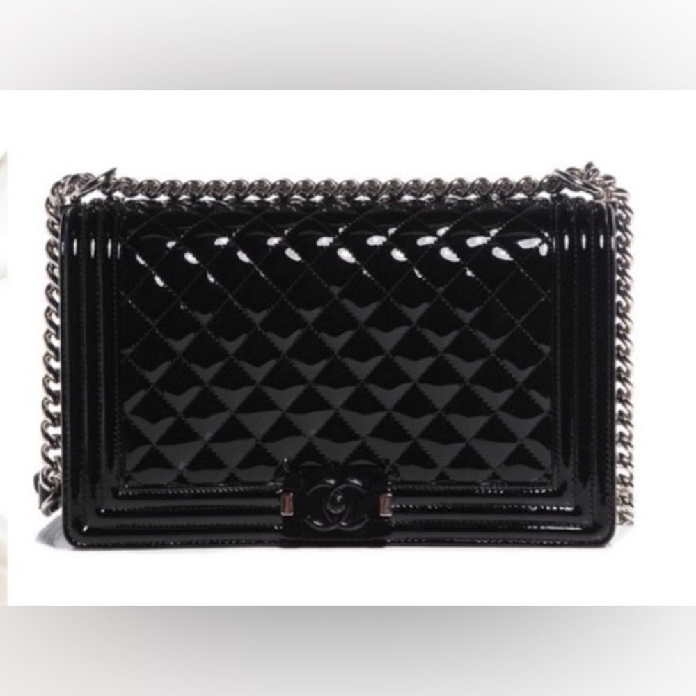 🌺CHANEL🌺 LTD Edition Black Patent Le Boy Bag EXCELLENT CONDITION! 💎💝💃